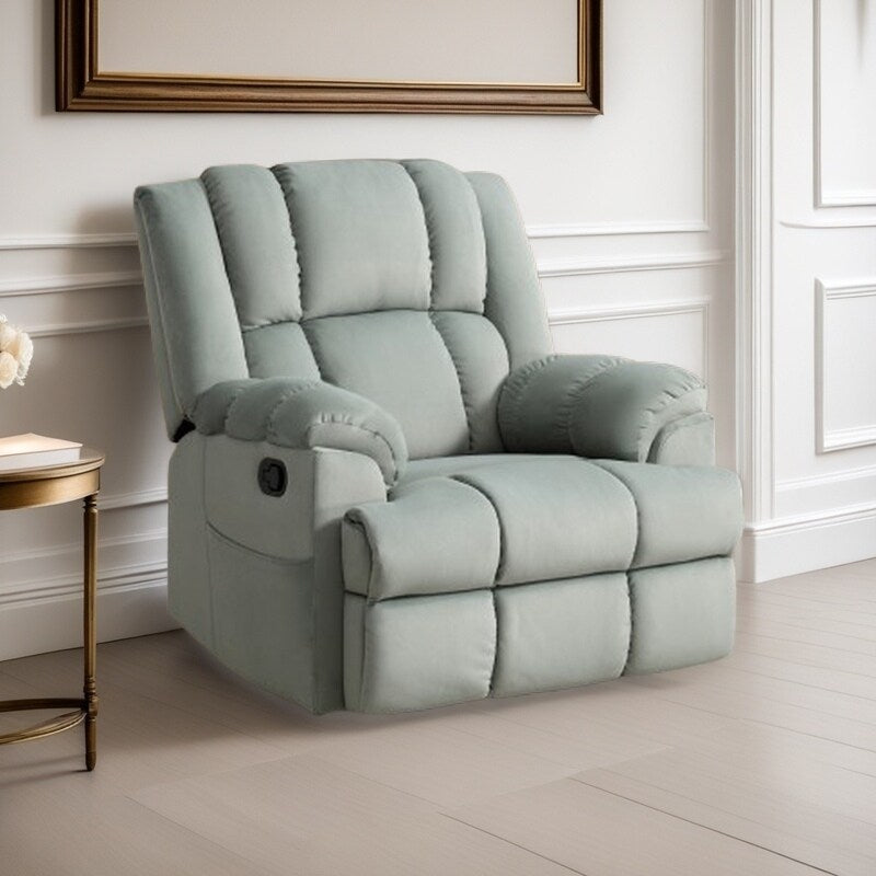Fauteuil inclinable manuel extra-large avec base pivotante à 360° et mouvement de bascule, assemblage sans outil