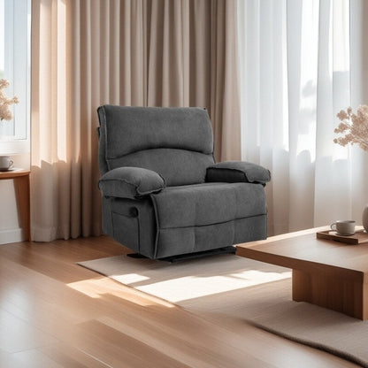 Fauteuil inclinable extra-large avec coussin de massage chauffant et revêtement en polaire moelleux