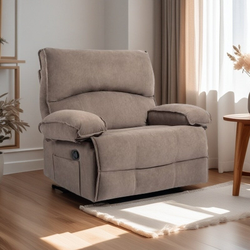 Fauteuil inclinable extra-large avec coussin de massage chauffant et revêtement en polaire moelleux