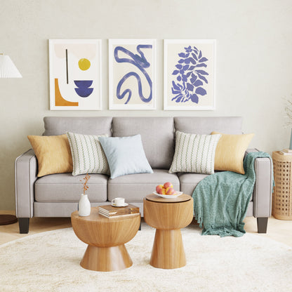 Canapé 3 places en tissu avec rangement sous le coussin