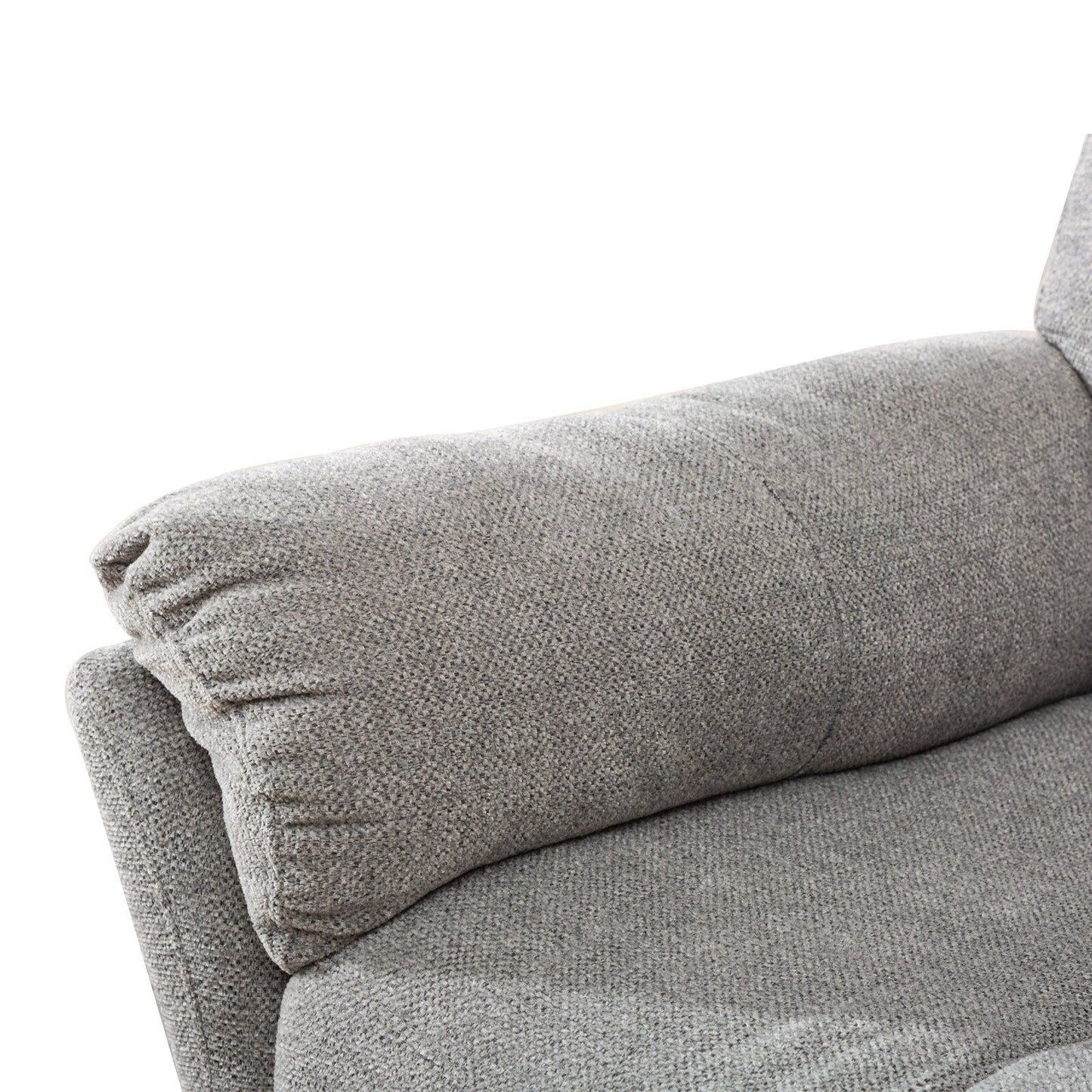 Fauteuil inclinable manuel pivotant et rembourré en tissu