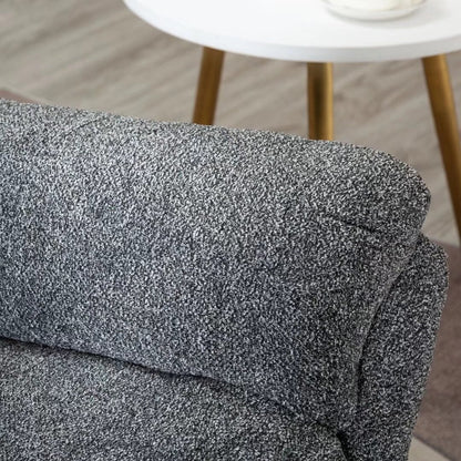 Fauteuil inclinable manuel pivotant et rembourré en tissu