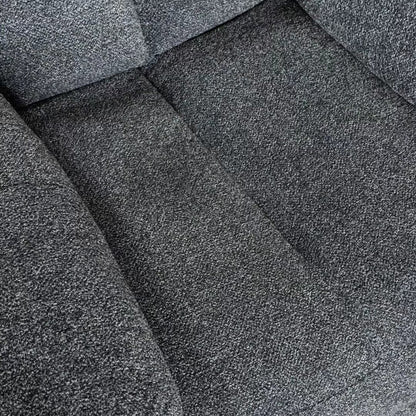 Fauteuil inclinable manuel pivotant et rembourré en tissu