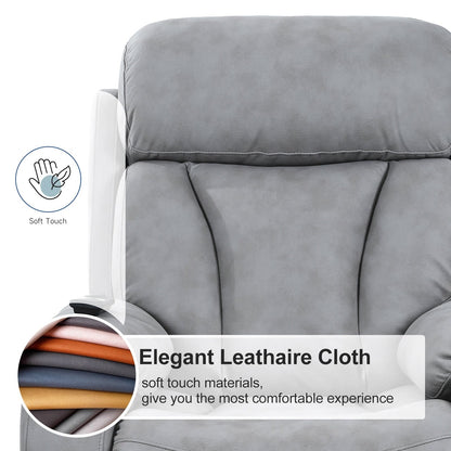 Fauteuil inclinable électrique en tissu avec télécommande, coussins rembourrés, poche de rangement latérale et cadre robuste et durable pour personnes âgées