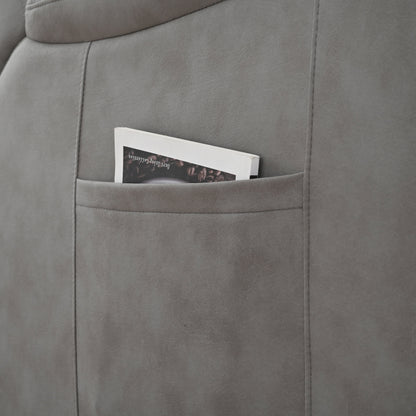 Fauteuil inclinable électrique en tissu avec télécommande, coussins rembourrés, poche de rangement latérale et cadre robuste et durable pour personnes âgées