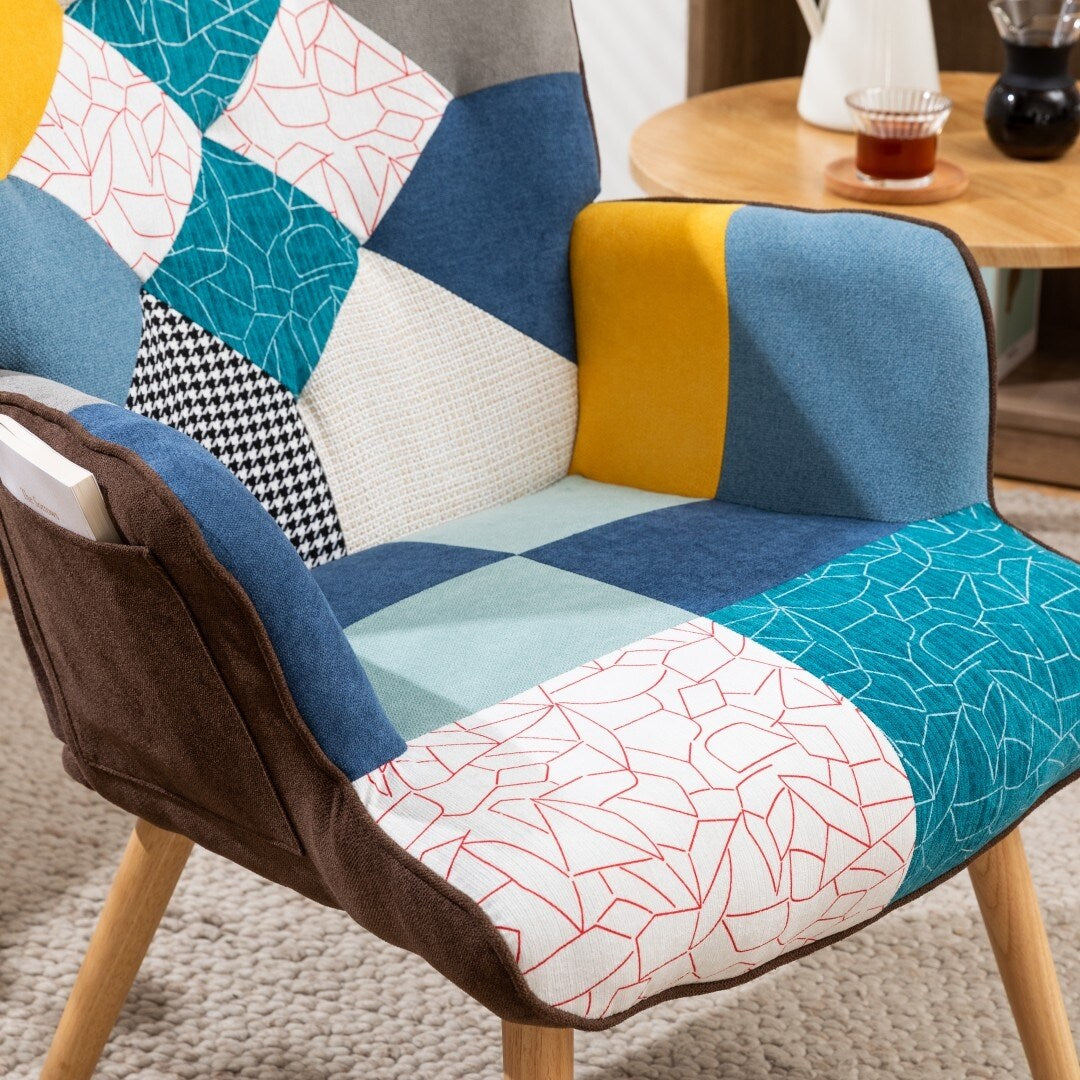 Fauteuil en tissu pour salon studio