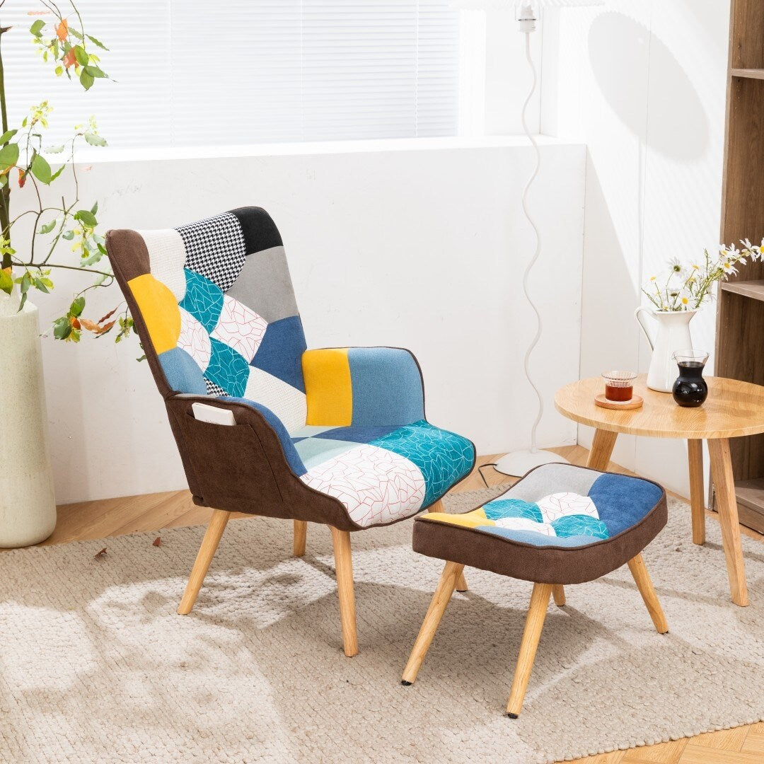 Fauteuil en tissu pour salon studio