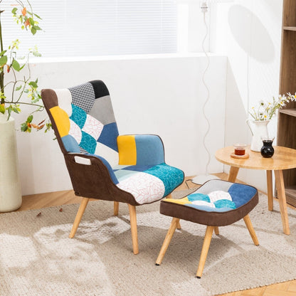 Fauteuil en tissu pour salon studio