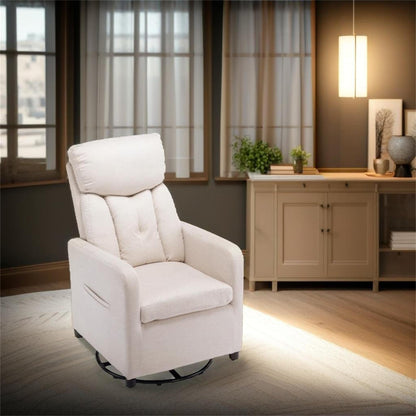 Fauteuil à bascule pivotant en tissu Gilder Chair