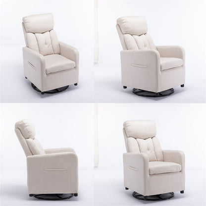 Fauteuil à bascule pivotant en tissu Gilder Chair