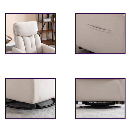 Fauteuil à bascule pivotant en tissu Gilder Chair