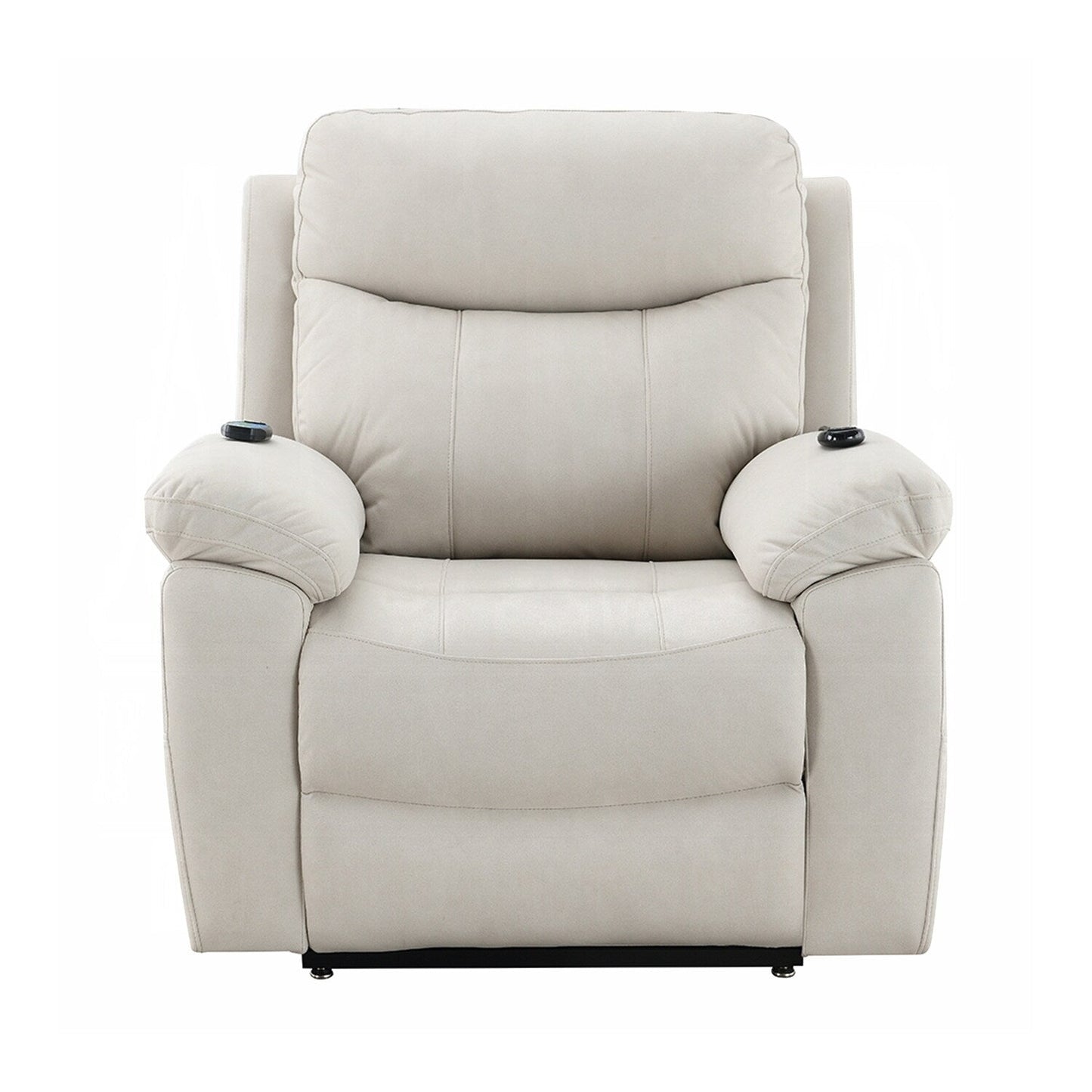 Fauteuil inclinable électrique rembourré en tissu avec design chauffant