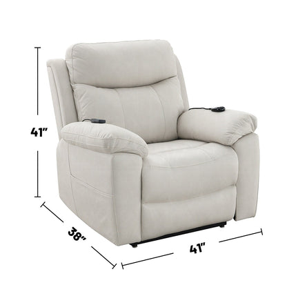 Fauteuil inclinable électrique rembourré en tissu avec design chauffant