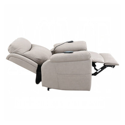 Fauteuil inclinable électrique rembourré en tissu avec design chauffant