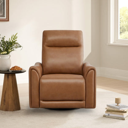 Fauteuil inclinable pivotant Farley en cuir véritable pour chambre d'enfant