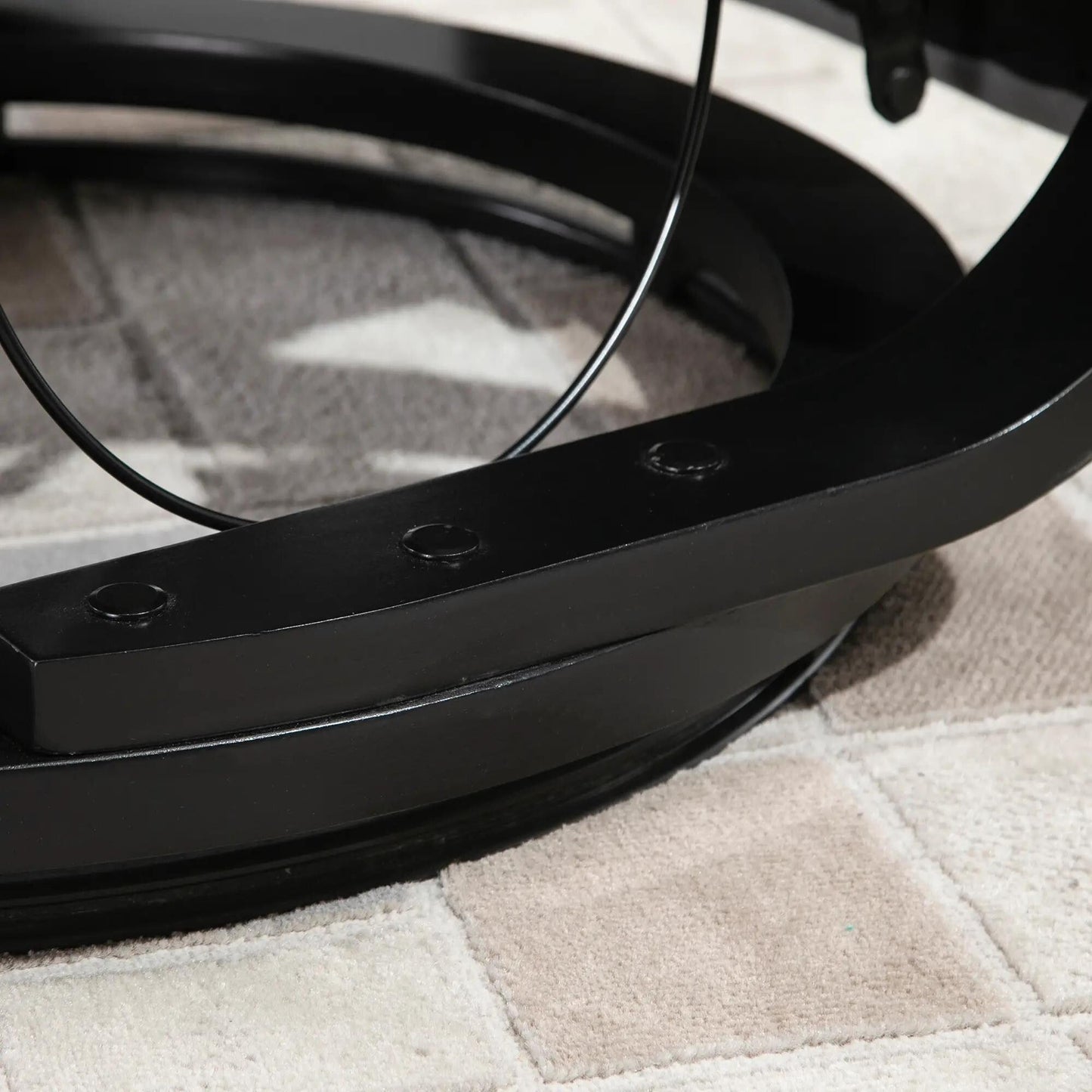 Fauteuil inclinable manuel en similicuir, pivotant et réglable, avec repose-pieds