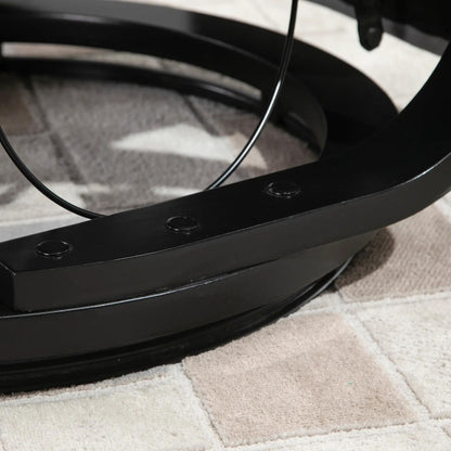 Fauteuil inclinable manuel en similicuir, pivotant et réglable, avec repose-pieds