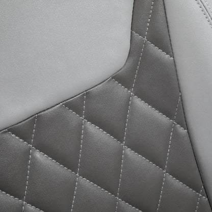 Fauteuil inclinable manuel en similicuir, pivotant et réglable, avec repose-pieds