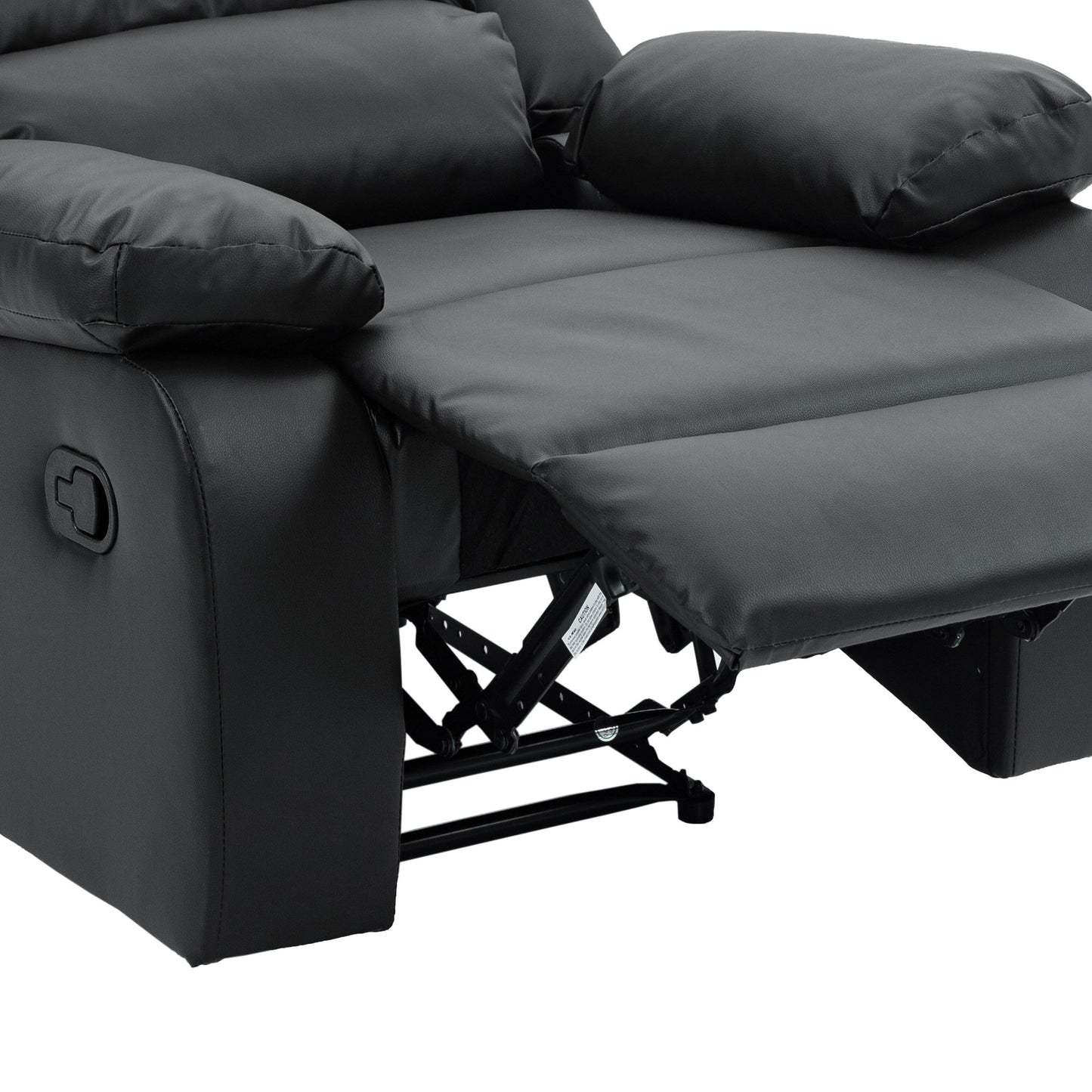 Fauteuil inclinable manuel rembourré en cuir végétalien