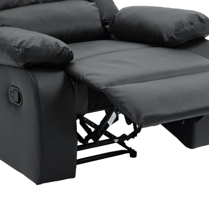 Fauteuil inclinable manuel rembourré en cuir végétalien