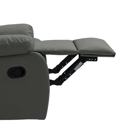 Fauteuil inclinable manuel rembourré en cuir végétalien