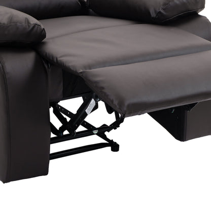 Fauteuil inclinable manuel rembourré en cuir végétalien