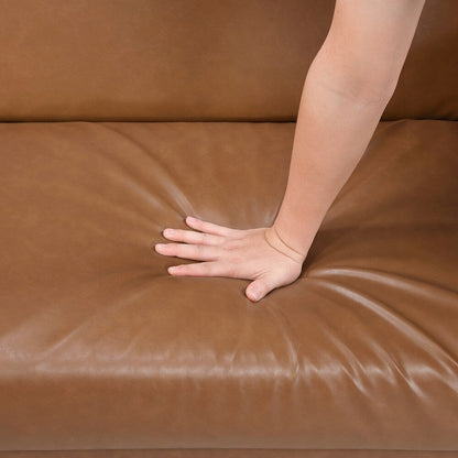 Canapé-lit confortable en similicuir, mobilier moderne, cadre en contreplaqué durable, élégant, 2 places