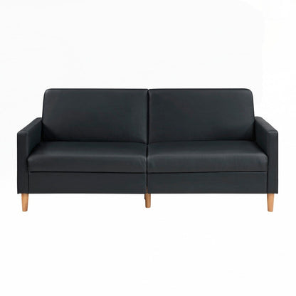 Canapé-lit confortable en similicuir, mobilier moderne, cadre en contreplaqué durable, élégant, 2 places