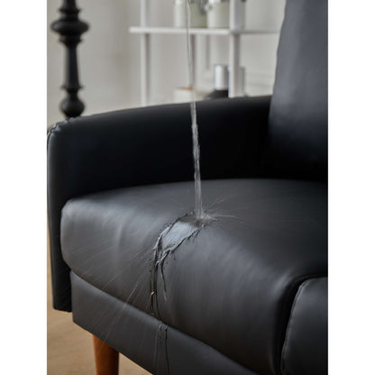 Canapé à accoudoirs carrés en similicuir de 70 po