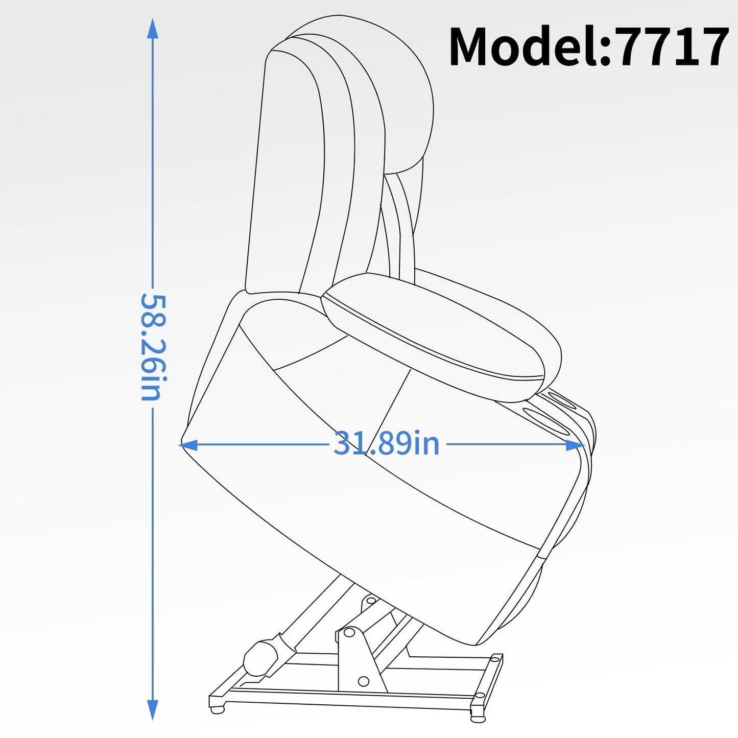 Fauteuil inclinable électrique en similicuir avec massage, chauffage et deux moteurs