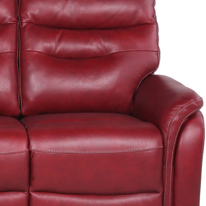 Canapé inclinable électrique rembourré Favara 84, rouge