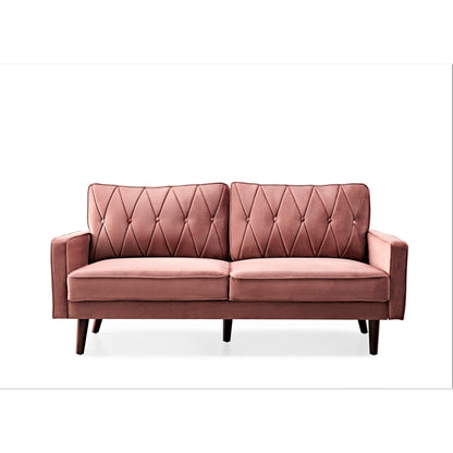 Canapé Feemster 69,3 pouces large avec dossier en velours capitonné