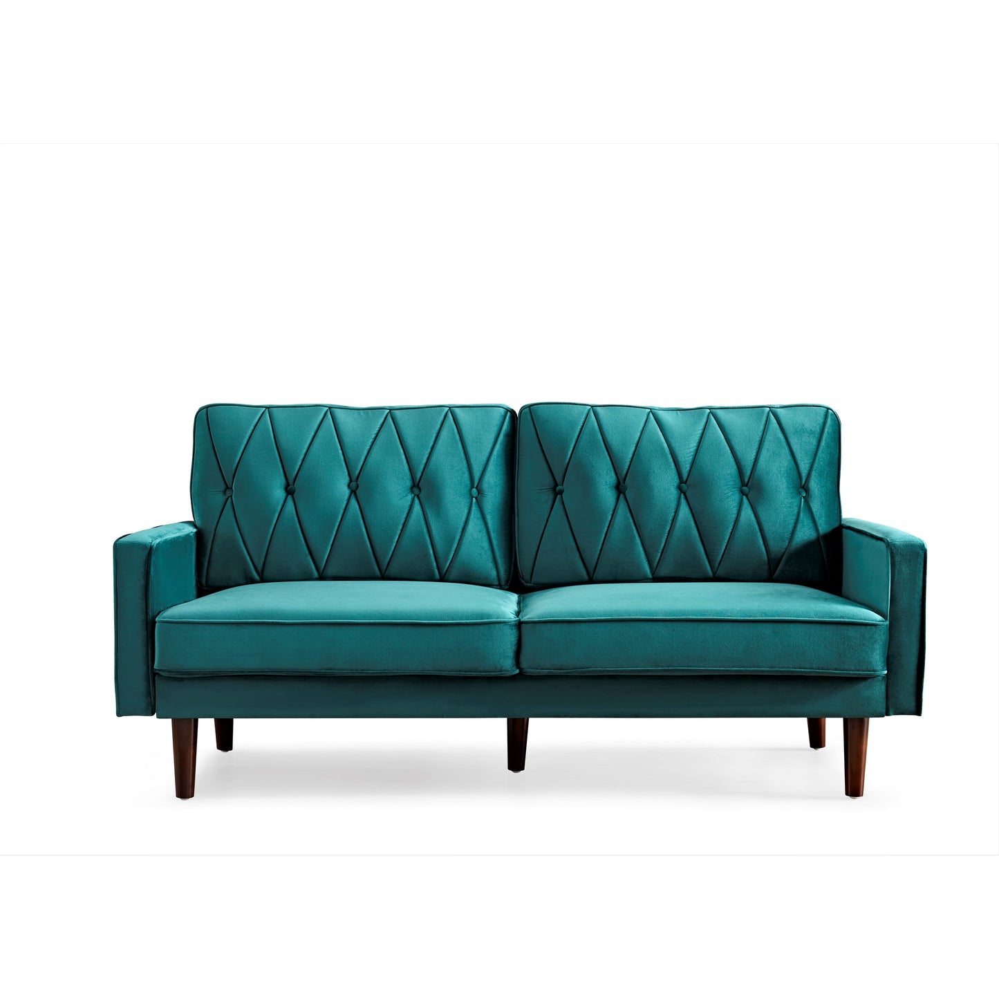 Canapé Feemster 69,3 pouces large avec dossier en velours capitonné