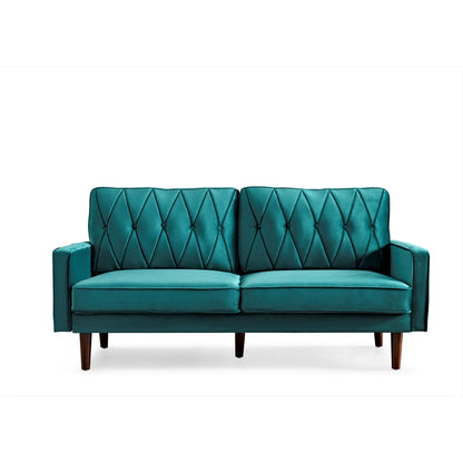 Canapé Feemster 69,3 pouces large avec dossier en velours capitonné