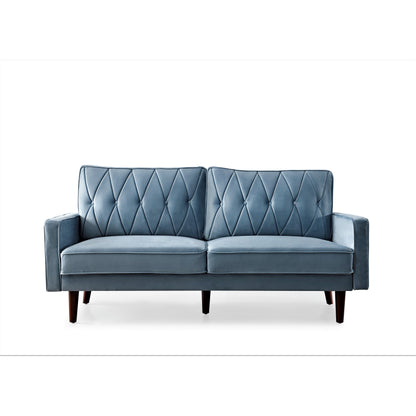 Canapé Feemster 69,3 pouces large avec dossier en velours capitonné