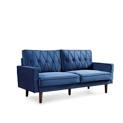 Canapé Feemster 69,3 pouces large avec dossier en velours capitonné