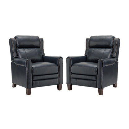 Felisa 32.48 Fauteuil inclinable manuel en cuir véritable, lot de 2