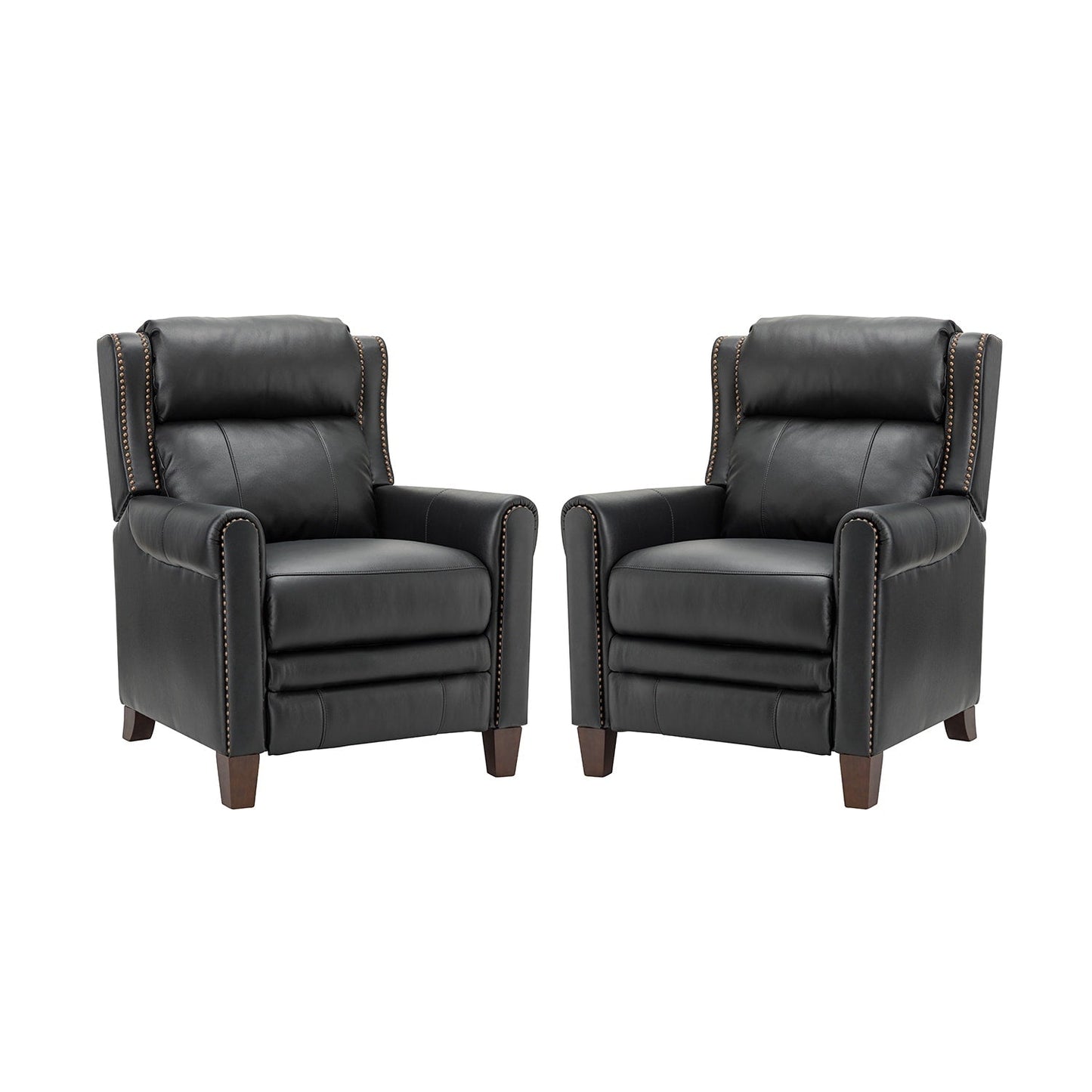 Felisa 32.48 Fauteuil inclinable manuel en cuir véritable, lot de 2