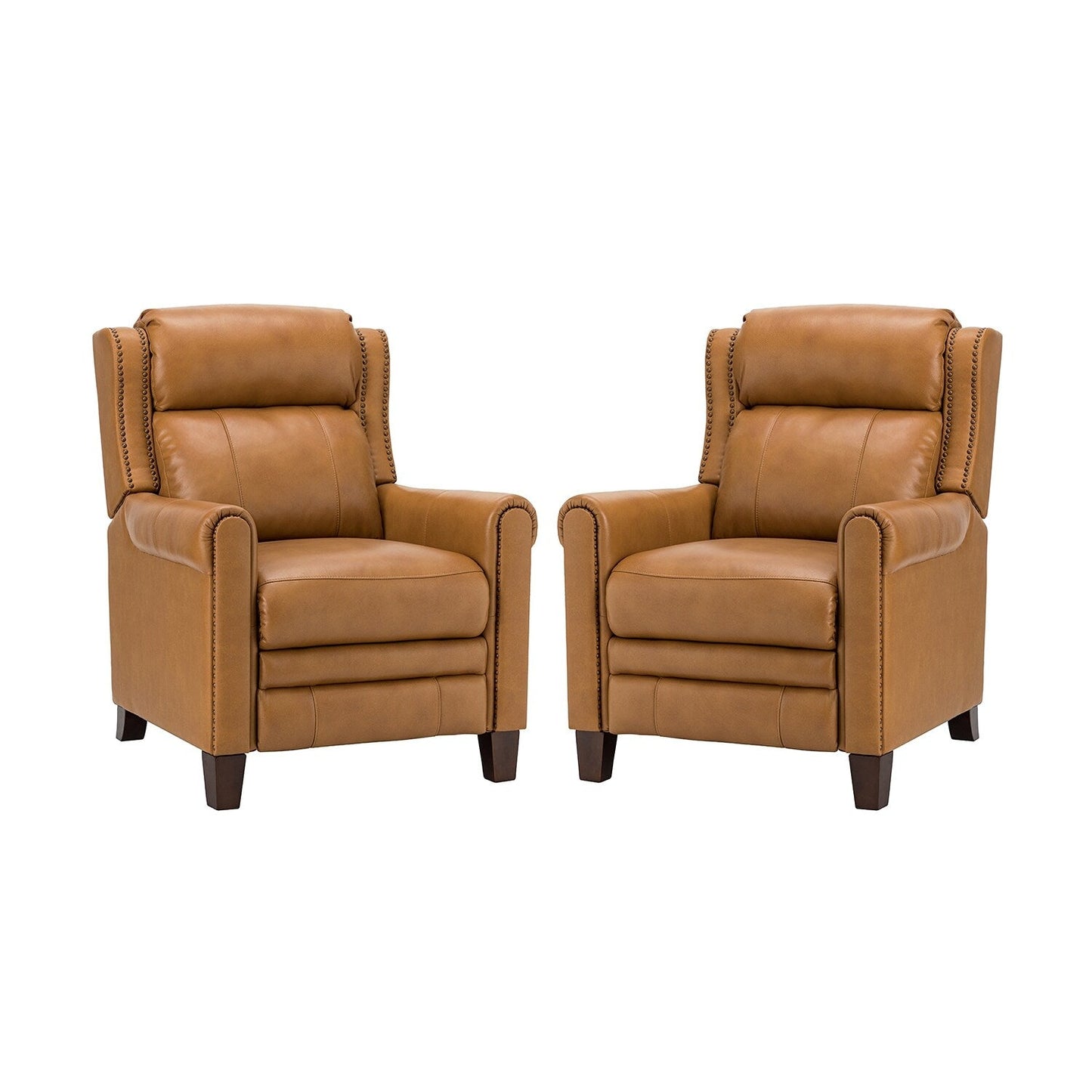 Felisa 32.48 Fauteuil inclinable manuel en cuir véritable, lot de 2