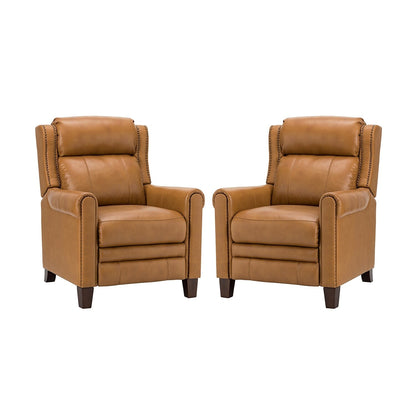 Felisa 32.48 Fauteuil inclinable manuel en cuir véritable, lot de 2