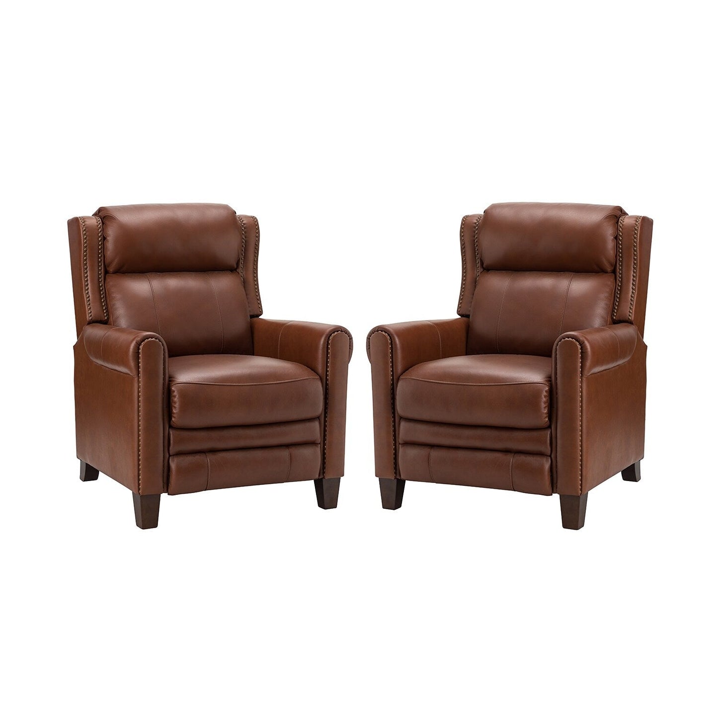 Felisa 32.48 Fauteuil inclinable manuel en cuir véritable, lot de 2