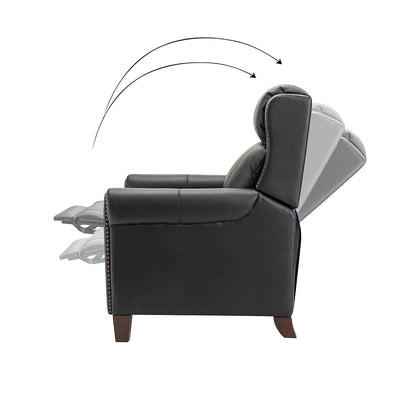 Felisa 32.48 Fauteuil inclinable manuel en cuir véritable, lot de 2