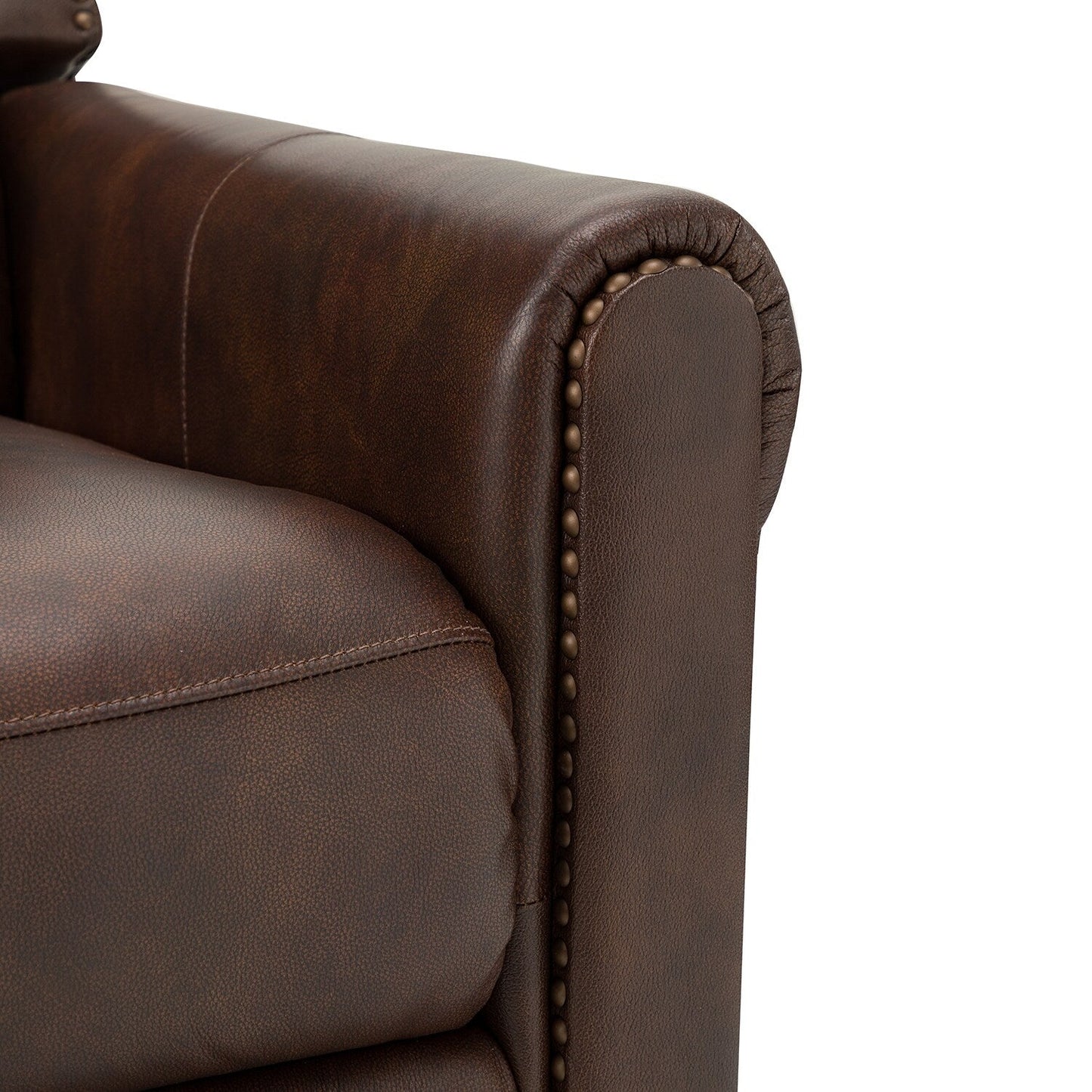 Felisa 32.48 Fauteuil inclinable manuel en cuir véritable, lot de 2