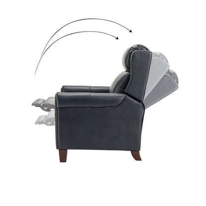 Felisa 32.48 Fauteuil inclinable manuel en cuir véritable, lot de 2