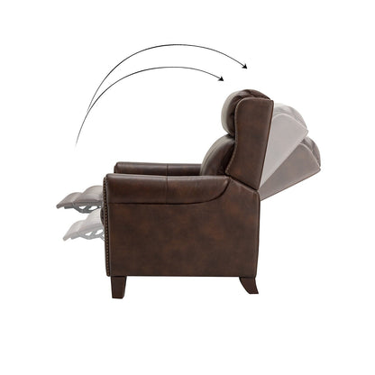 Felisa 32.48 Fauteuil inclinable manuel en cuir véritable, lot de 2