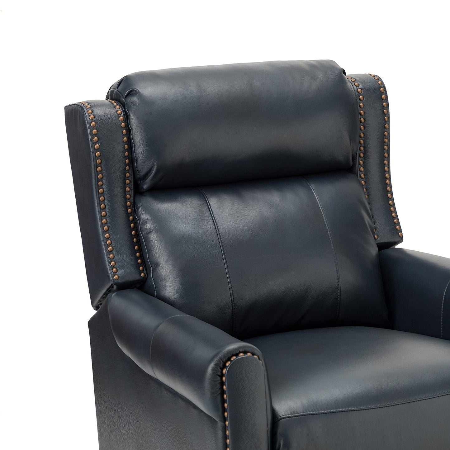 Fauteuil inclinable manuel large en cuir véritable Felisa 32,48
