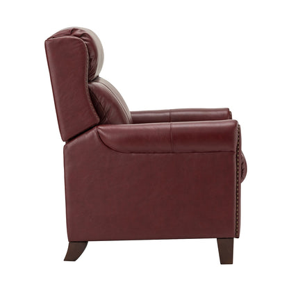 Fauteuil inclinable manuel large en cuir véritable Felisa 32,48