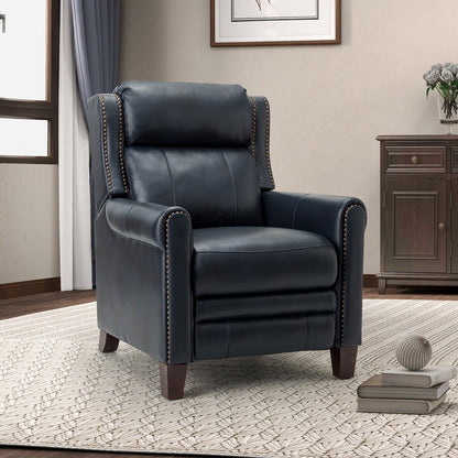 Fauteuil inclinable manuel large en cuir véritable Felisa 32,48
