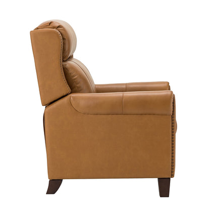 Fauteuil inclinable manuel large en cuir véritable Felisa 32,48