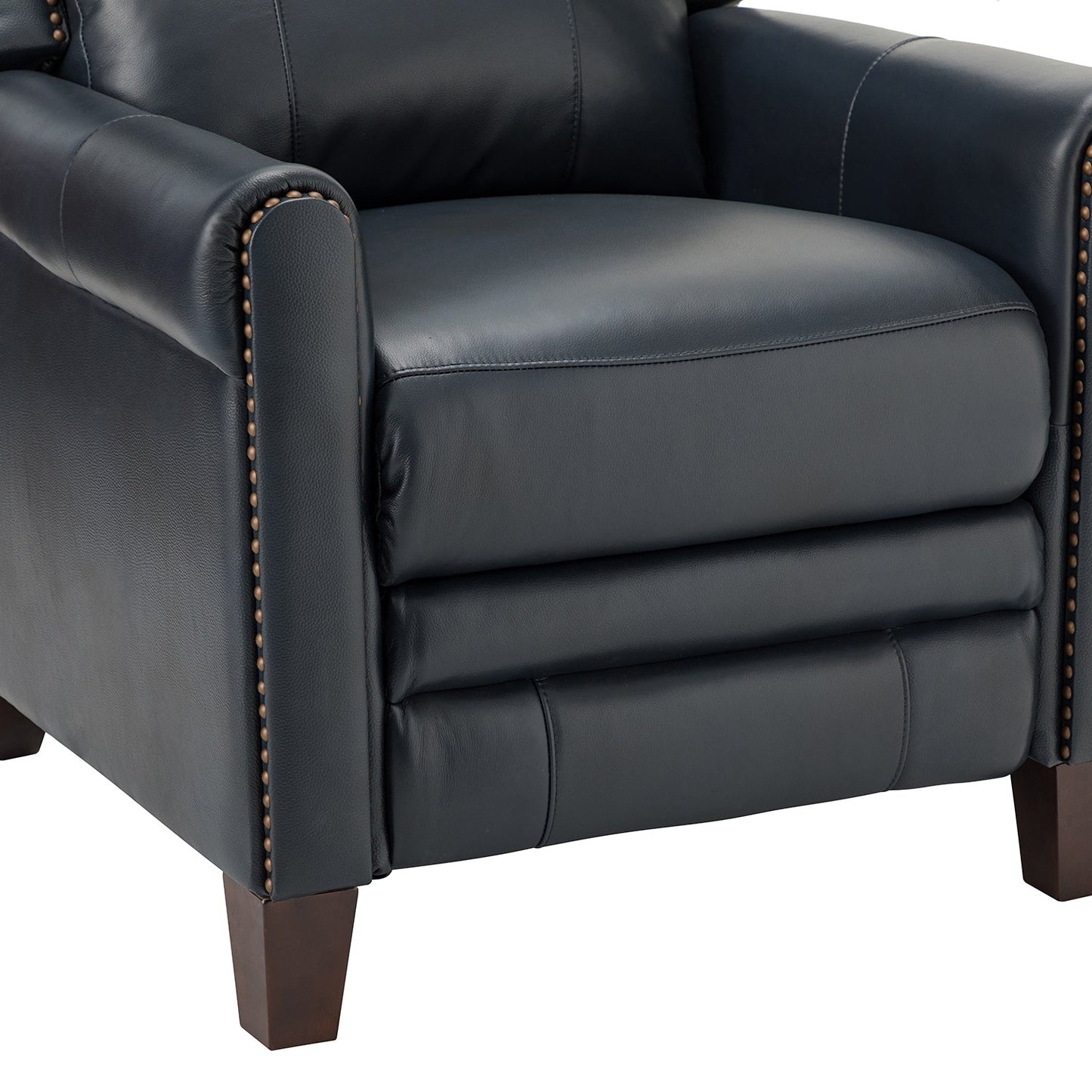 Fauteuil inclinable manuel large en cuir véritable Felisa 32,48